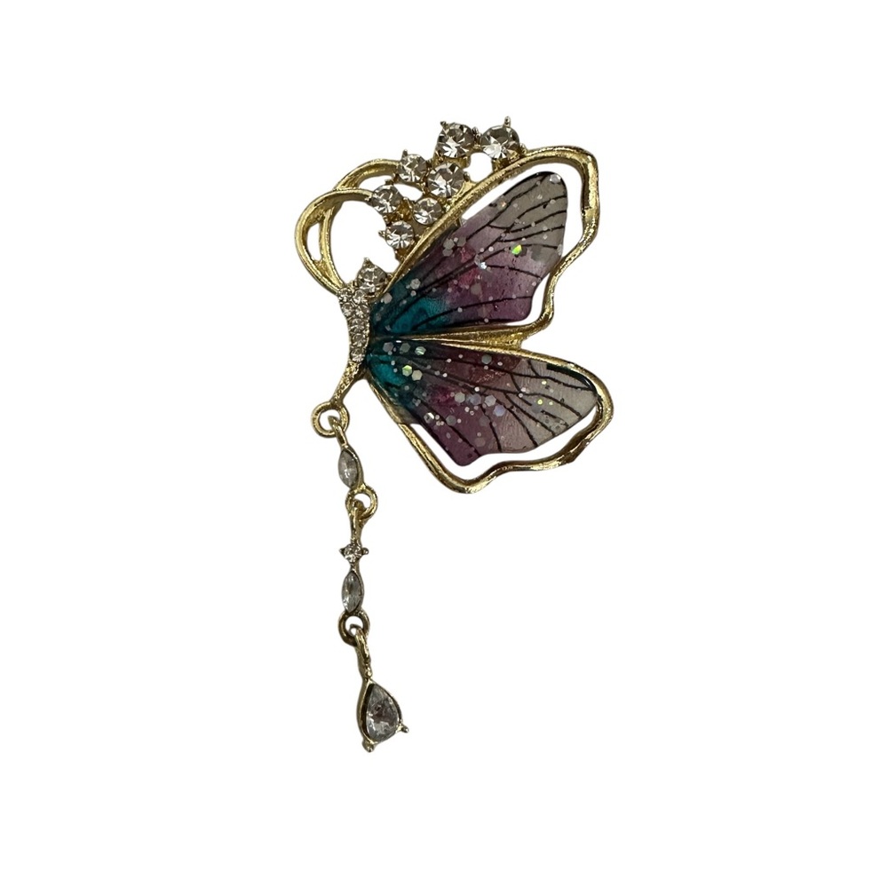VTG Butterfly Dangle Brooch